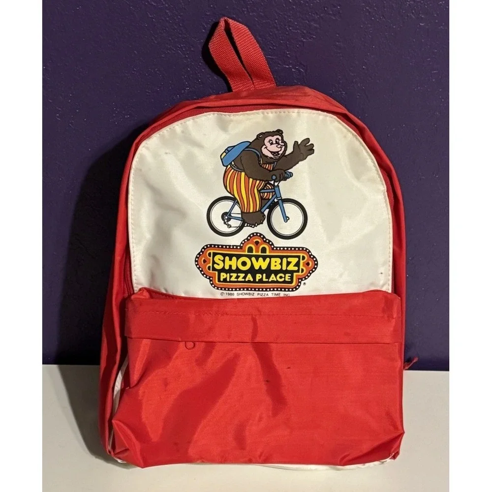 Vintage Showbiz Pizza Backpack Bag Rock-Afire Explosion Band 1986 Very Rare
